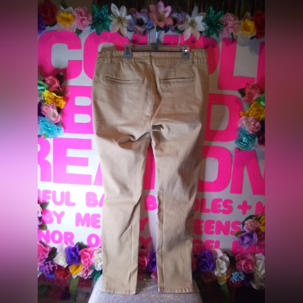 #053👉🏼Women's/Teens Cream Pants Straight Leg - Picture 5 of 5